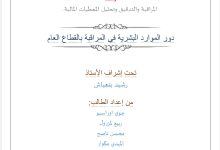 دور الموارد البشرية في القطاع العام