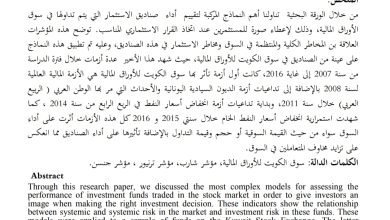 تقييم أداء صناديق الاستثمار وفق المؤشرات المركبة