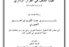 عيب المحل في القرار الإداري