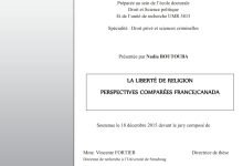 La liberté de religion: perspectives comparées France/Canada La liberté de religion: perspectives comparées France/Canada