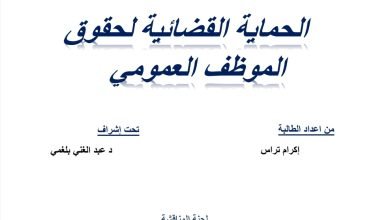الحماية القضائية لحقوق الموظف