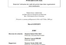 LE MANAGEMENT DE LA PERFORMANCE PUBLIQUE LOCALE