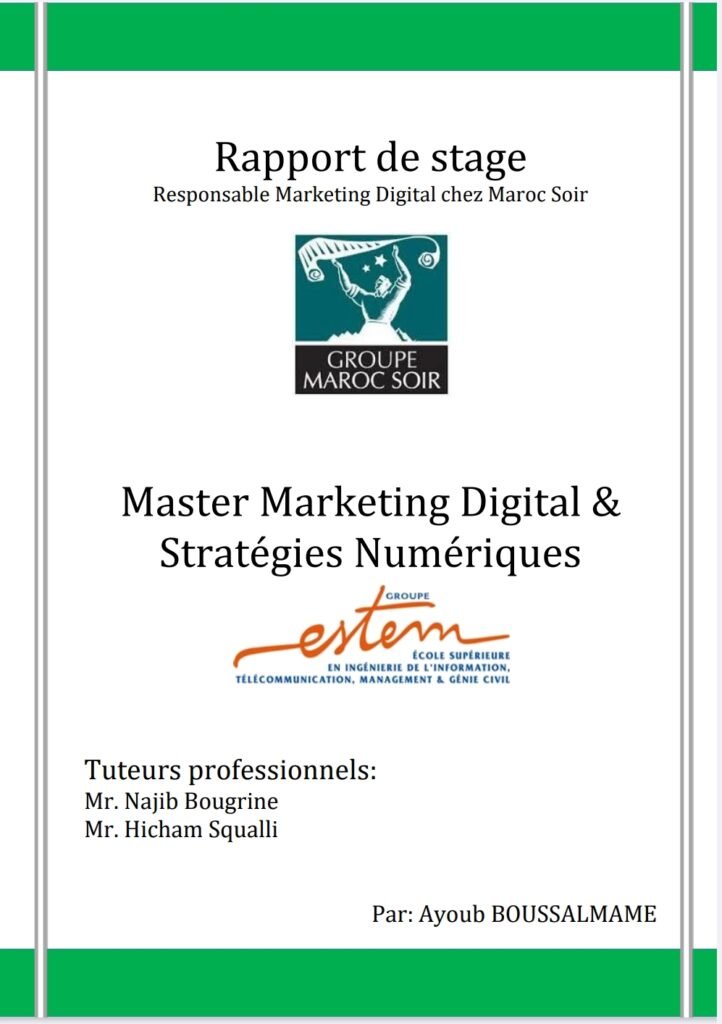 Responsable Marketing Digital chez Maroc Soir