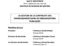 LA GESTION DE LA CONTINUITE DES CONNAISSANCES DANS LES ORGANISATIONS PUBLIQUES