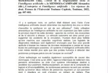 Droit de la responsabilité civile et l’intelligence artificielle