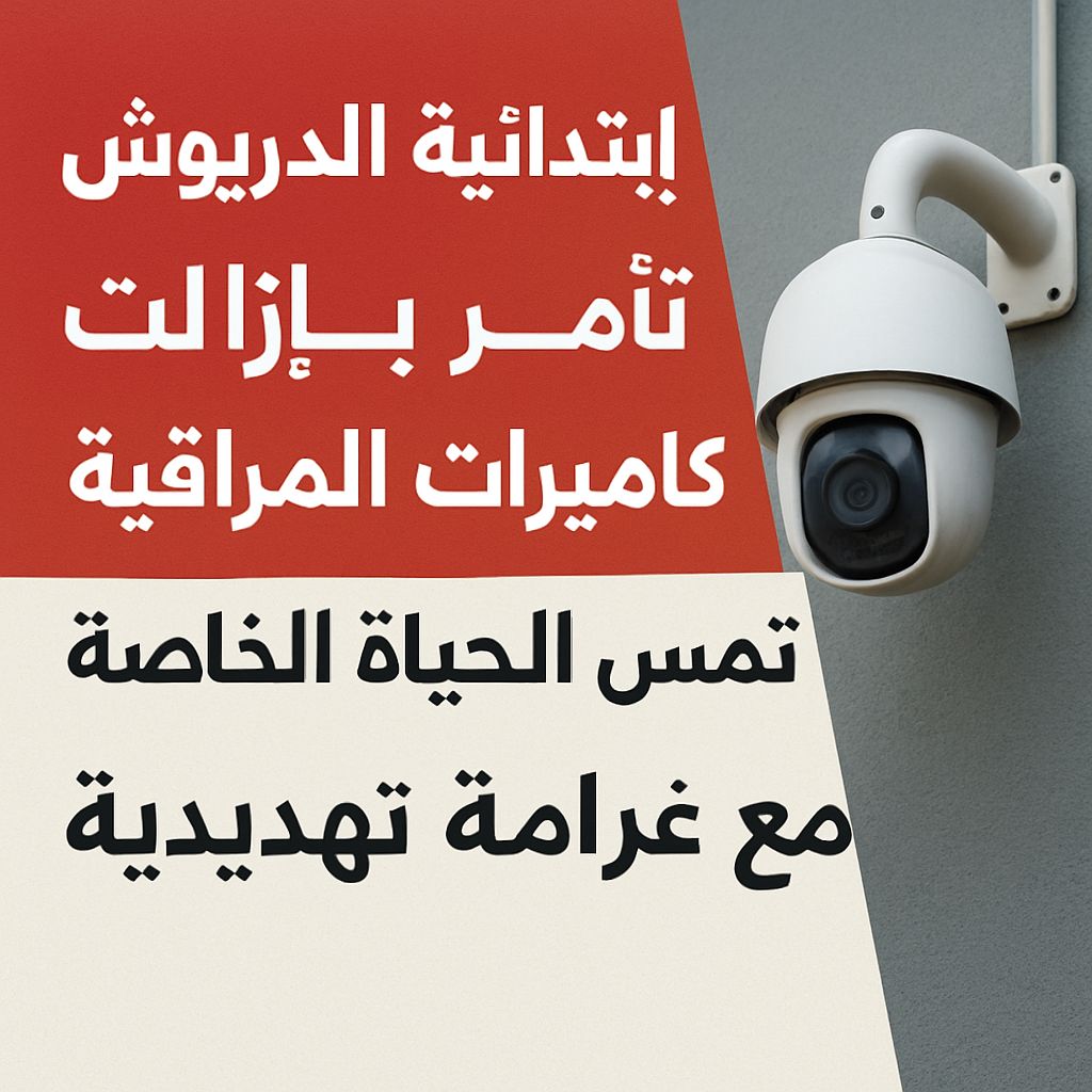 ابتدائية الدريوش تأمر بإزالة كاميرات المراقبة التي تمس الحياة الخاصة مع غرامة تهديدية