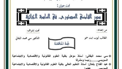 دور القضاء الدستوري في المادة الجبائية