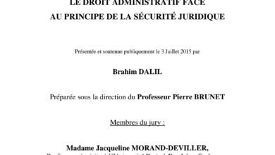 LE DROIT ADMINISTRATIF FAC EAU PRINCIPE DE LA SÉCURITÉ JURIDIQUE