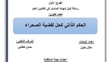 الحكم الذاتي كحل لقضية الصحراء