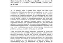 Droit de la responsabilité civile et l’intelligence artificielle