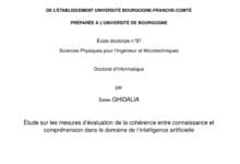 Étude sur les mesures d’évaluation de la cohérence entre connaissance etcompréhension dans le domaine de l’intelligence artificielle