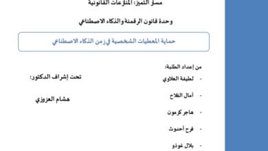حماية المعطيات الشخصية في زمن الذكاء الاصطناعي