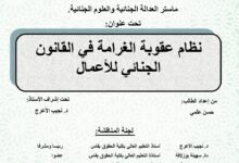 نظام عقوبة الغرامة في القانون الجنائي للأعمال
