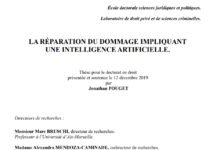 LA RÉPARATION DU DOMMAGE IMPLIQUANTUNE INTELLIGENCE ARTIFICIELLE.