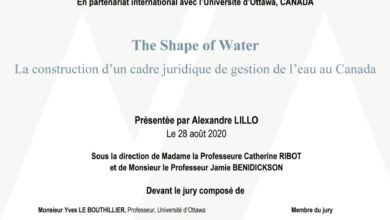 The Shape of Water : La construction d’un cadre juridique de gestion de l’eau au Canada