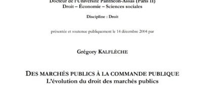 DES MARCHÉS PUBLICS À LA COMMANDE