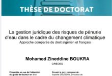 La gestion juridique des risques de pénurie d’eau dans le cadre du changement climatique
