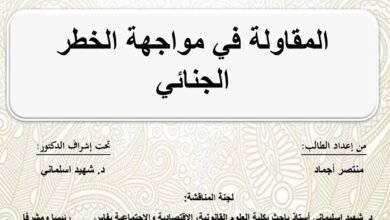 المقاولة في مواجهة الخطر الجنائي