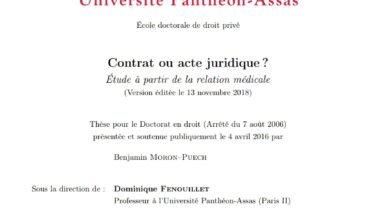 Contrat ou acte juridique
