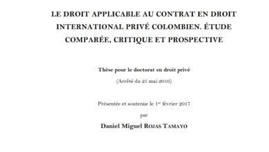 LE DROIT APPLICABLE AU CONTRAT EN DROIT INTERNATIONAL PRIVÉ